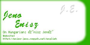 jeno enisz business card